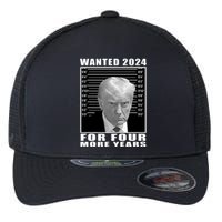 Mug Shot Trump Wanted 2024 For Four More Years Flexfit Unipanel Trucker Cap