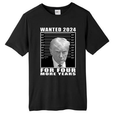 Mug Shot Trump Wanted 2024 For Four More Years Tall Fusion ChromaSoft Performance T-Shirt