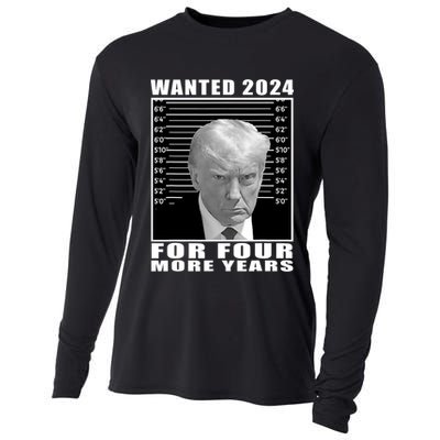 Mug Shot Trump Wanted 2024 For Four More Years Cooling Performance Long Sleeve Crew