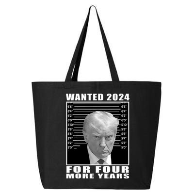 Mug Shot Trump Wanted 2024 For Four More Years 25L Jumbo Tote