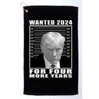 Mug Shot Trump Wanted 2024 For Four More Years Golf Towel
