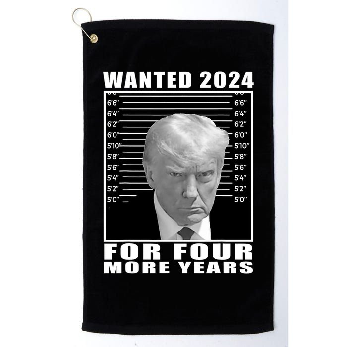 Mug Shot Trump Wanted 2024 For Four More Years Golf Towel