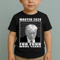 Mug Shot Trump Wanted 2024 For Four More Years Toddler T-Shirt