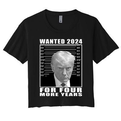 Mug Shot Trump Wanted 2024 For Four More Years Crop Top
