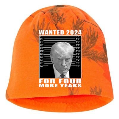 Mug Shot Trump Wanted 2024 For Four More Years Kati - Camo Knit Beanie