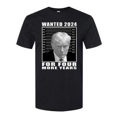 Mug Shot Trump Wanted 2024 For Four More Years Softstyle CVC T-Shirt