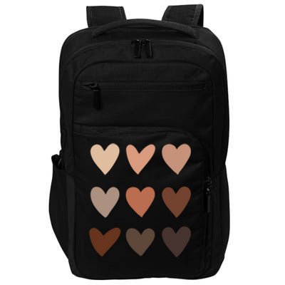 Melanin Skin Tone Hearts Be Kind Black History Month Cute Gift Impact Tech Backpack