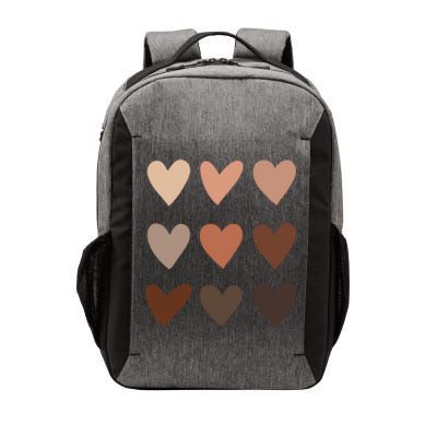 Melanin Skin Tone Hearts Be Kind Black History Month Cute Gift Vector Backpack