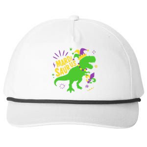 Mardi Saurus T Rex Dinosaur Dino Mardi Gras Snapback Five-Panel Rope Hat