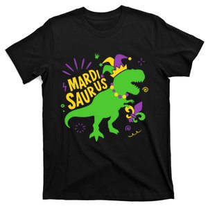 Mardi Saurus T Rex Dinosaur Dino Mardi Gras T-Shirt