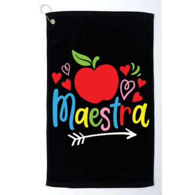 Maestra Spanish Teacher Platinum Collection Golf Towel