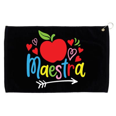 Maestra Spanish Teacher Grommeted Golf Towel