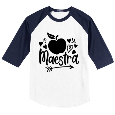 Maestra Spanish Teacher Baseball Sleeve Shirt