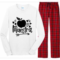 Maestra Spanish Teacher Long Sleeve Pajama Set