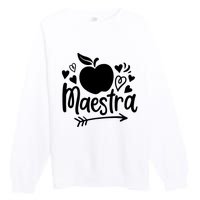 Maestra Spanish Teacher Premium Crewneck Sweatshirt