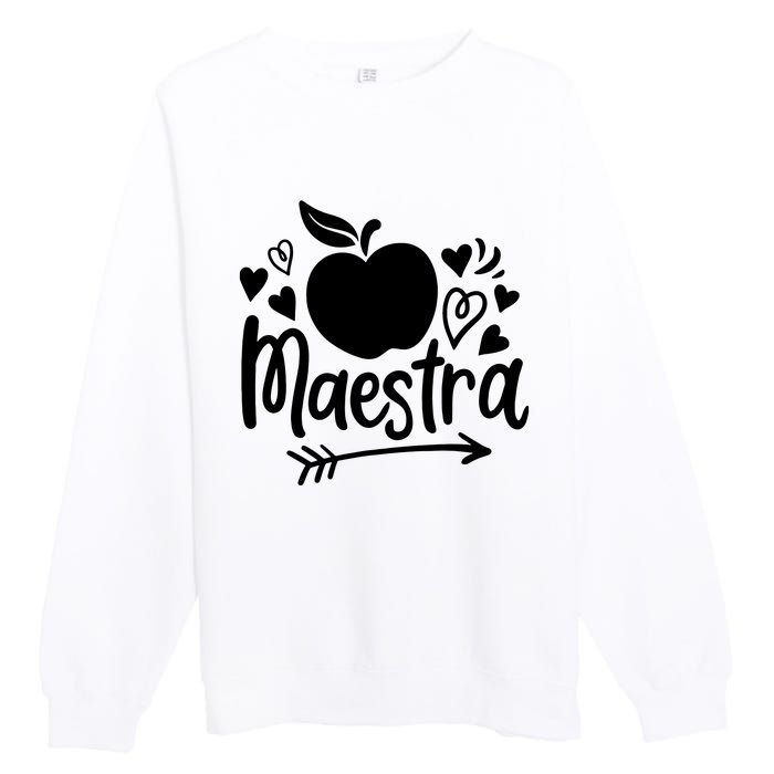 Maestra Spanish Teacher Premium Crewneck Sweatshirt