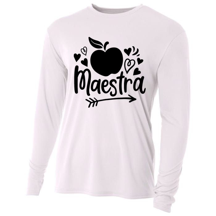 Maestra Spanish Teacher Cooling Performance Long Sleeve Crew