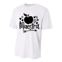 Maestra Spanish Teacher Performance Sprint T-Shirt