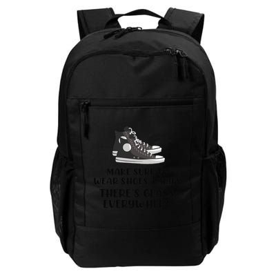 Make Sure To Wear Shoes Glass Everywhere Kamala Harris Meme Daily Commute Backpack
