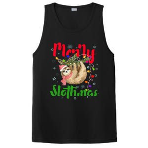 Merry Slothmas Ugly Christmas Pajama For Sloth Lovers Meaningful Gift PosiCharge Competitor Tank