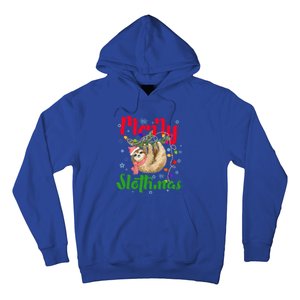 Merry Slothmas Ugly Christmas Pajama For Sloth Lovers Meaningful Gift Hoodie