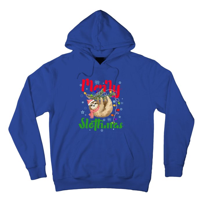 Merry Slothmas Ugly Christmas Pajama For Sloth Lovers Meaningful Gift Hoodie