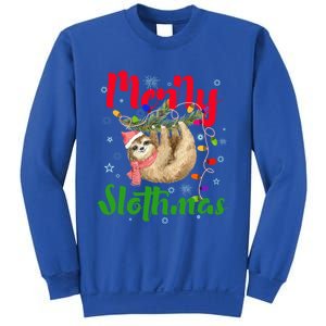 Merry Slothmas Ugly Christmas Pajama For Sloth Lovers Meaningful Gift Sweatshirt