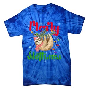 Merry Slothmas Ugly Christmas Pajama For Sloth Lovers Meaningful Gift Tie-Dye T-Shirt