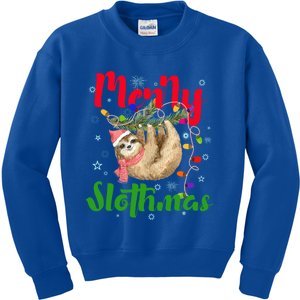 Merry Slothmas Ugly Christmas Pajama For Sloth Lovers Meaningful Gift Kids Sweatshirt