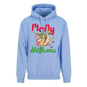 Merry Slothmas Ugly Christmas Pajama For Sloth Lovers Meaningful Gift Unisex Surf Hoodie