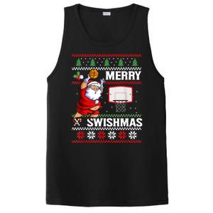 Merry Swishmas Ugly Christmas Basketball Christmas PosiCharge Competitor Tank