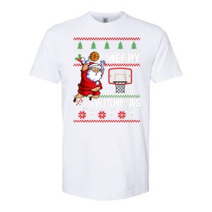 Merry Swishmas Ugly Christmas Basketball Christmas Softstyle CVC T-Shirt