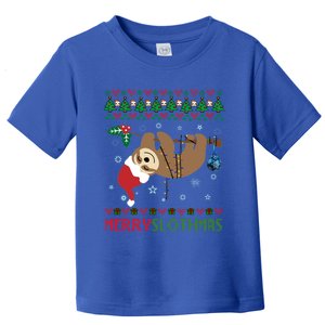 Merry Slothmas Ugly Christmas Pajama For Sloth Lovers Gift Toddler T-Shirt