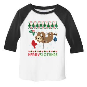 Merry Slothmas Ugly Christmas Pajama For Sloth Lovers Gift Toddler Fine Jersey T-Shirt