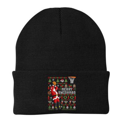 Merry Swishmas Ugly Christmas Basketball Beanie
