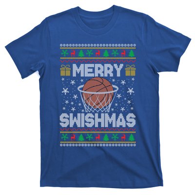 Merry Swishmas Ugly Christmas Basketball Christmas Gift T-Shirt