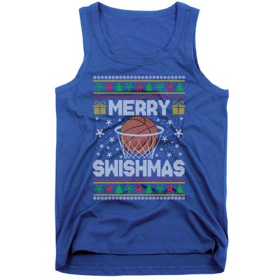 Merry Swishmas Ugly Christmas Basketball Christmas Gift Tank Top