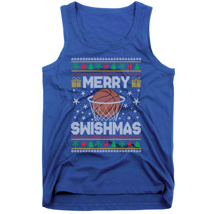 Merry Swishmas Ugly Christmas Basketball Christmas Gift Tank Top