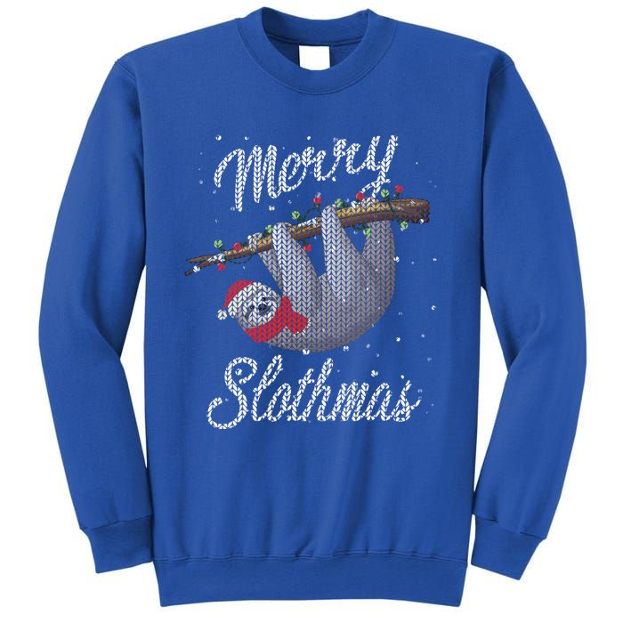 Merry Slothmas Ugly Christmas Sloth Gift Sweatshirt