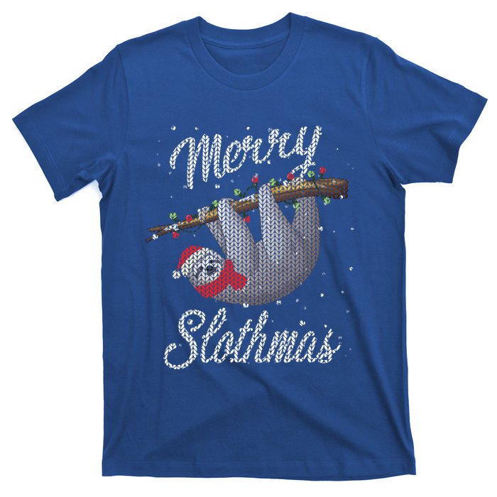 Merry Slothmas Ugly Christmas Sloth Gift T-Shirt