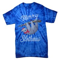 Merry Slothmas Ugly Christmas Sloth Gift Tie-Dye T-Shirt