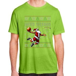 Merry Swishmas Ugly Christmas Basketball Christmas  Adult ChromaSoft Performance T-Shirt