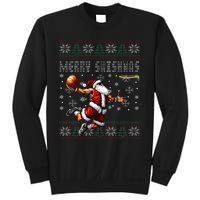 Merry Swishmas Ugly Christmas Basketball Christmas  Sweatshirt