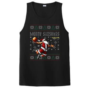 Merry Swishmas Ugly Christmas Basketball Christmas  PosiCharge Competitor Tank