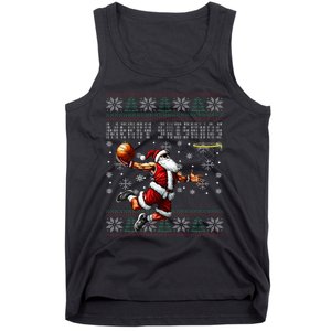 Merry Swishmas Ugly Christmas Basketball Christmas  Tank Top