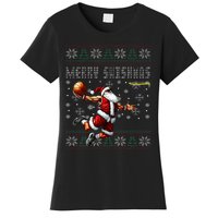 Merry Swishmas Ugly Christmas Basketball Christmas  Women's T-Shirt