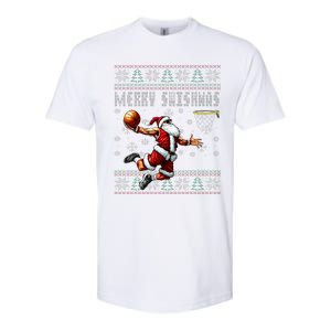 Merry Swishmas Ugly Christmas Basketball Christmas  Softstyle CVC T-Shirt