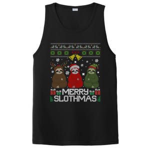 Merry Slothmas Ugly Christmas Sweater For Sloth Lovers Meaningful Gift PosiCharge Competitor Tank