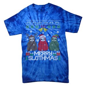 Merry Slothmas Ugly Christmas Sweater For Sloth Lovers Meaningful Gift Tie-Dye T-Shirt