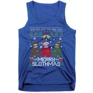 Merry Slothmas Ugly Christmas Sweater For Sloth Lovers Meaningful Gift Tank Top